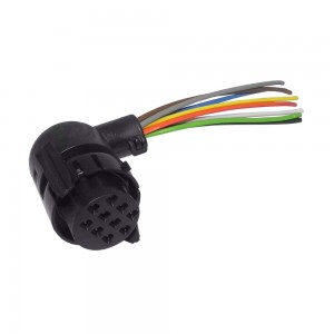 Plug Conector Chicote 8 Vias Femea Redondo Lanterna CF1471