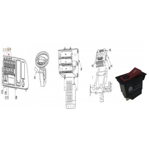 Botao Interruptor Alerta Sinotruk 380 WG9719584004
