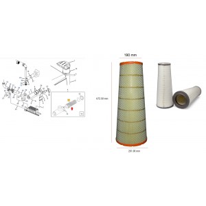 Filtro Ar International 9800 Conico 2504737C1