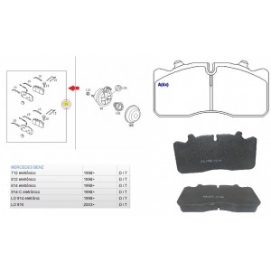 Pastilha Freio Mercedes Benz 712C 914C LO914 Dianteira Traseira 0034201320