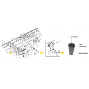 Bucha Pino Mola Rosqueada Sinotrk Howo 380 6X2 AZ9114520076