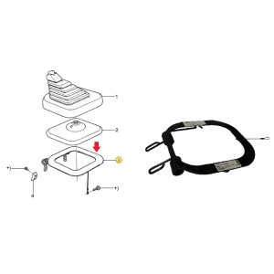 SUPORTE BORRACHA ALAVANCA CAMBIO CARGO 2422E05 4C457W097CA
