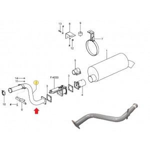 Cano Escape Saida Motor Ford Cargo 815E F6566 4C455246BB