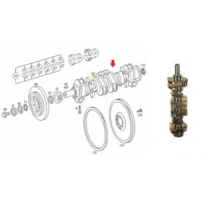 Virabrequim Mercedes Benz Om366a/La 1618/1718 Gaxeta VB469 3660300602