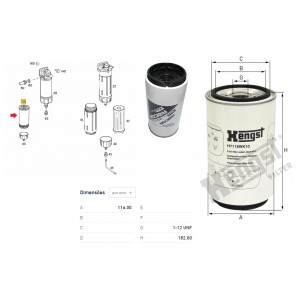 Filtro Racor Mercedes L1620 1933 Axor R120l10mbaq 9584770015