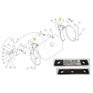 Placa Fix Sup Tanque Sinotruk 199112550128