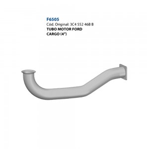 Cano Escape Saida Motor Cummins Volkswagen Cargo 17300 1622 1722 4030 Ao Freio Motor F6505 Fado TMG253101A